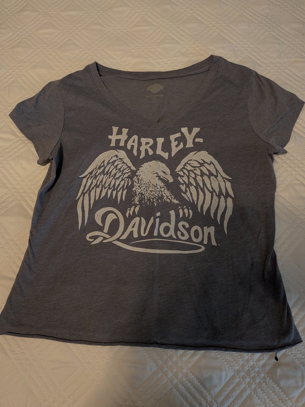 Harley-Davidson Women's Gray Eagle Graphic Tee